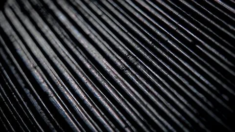 Dark Metallic Lines Diagonal Ribbed Texture Abstract Background Stock Photos