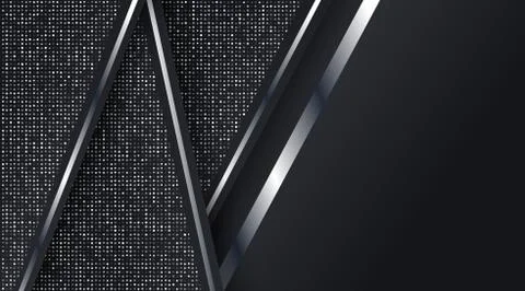 Dark Metallic Silver Frame Layout Technology Corporate Business Design Backgr Stock Illustration