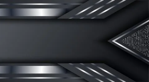 Dark Metallic Silver Frame Layout Technology Corporate Business Design Backgr Stock Illustration