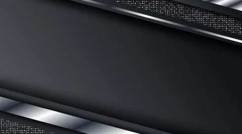 Dark Metallic Silver Frame Layout Technology Corporate Business Design Backgr Illustrazione stock