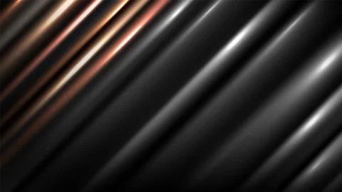 Dark metallic texture black background with gold and white diagonal light s.. Stock Illustration