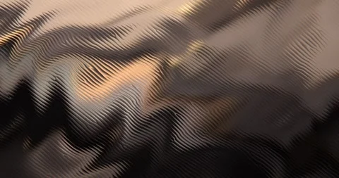 Dark Metallic Wave Loop Futuristic Abstract Background in Gold and Black Stock Footage 315447427