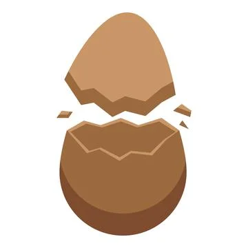 Dark milk egg icon isometric vector. Chocolate candy Stock Illustration