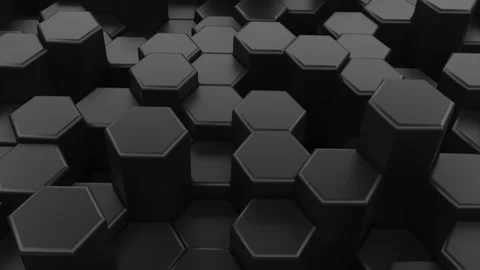 Dark minimal hexagonal grid pattern animation in deep midnight black. 스톡 동영상 207466762
