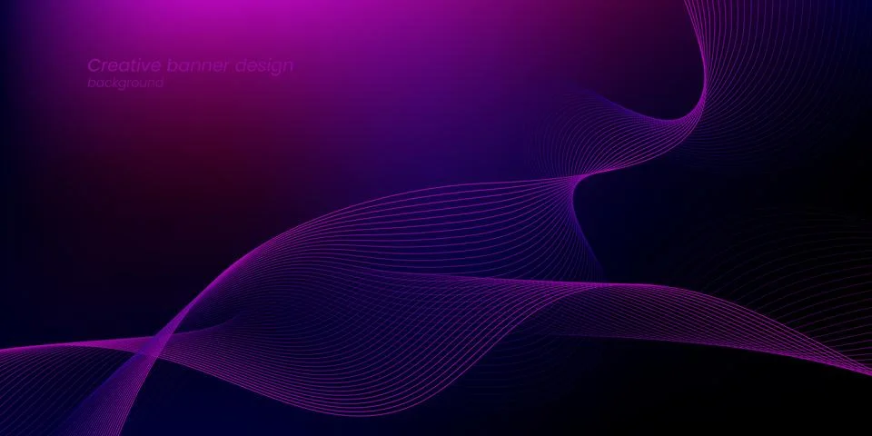 Dark minimalistic background with subtle waves. Design element of harmonious Stock Illustration