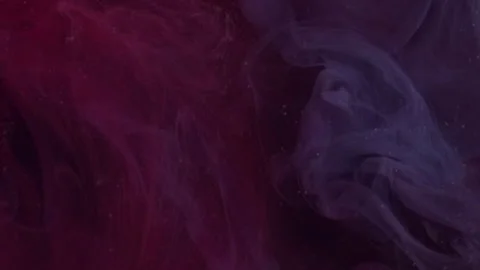 Dark mist flow ink water blend pink blue cloud Video stock 288056096