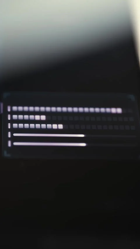 Dark Mobile Interface Showing Code and System Data 動画素材 341866923