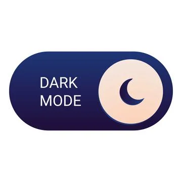 Dark mode button activating night shift feature Stock Illustration