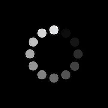 Dark Mode Circular Loading Indicator Illustrazione stock