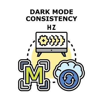 Dark mode consistency concept with software synchronization Illustrazione stock