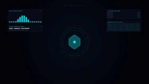Dark Mode Cybersecurity Hex Dump Cryptographic Readout 4K Loop 動画素材 345522872