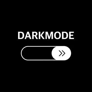 Dark mode switch white icon on black background. Vector illustration. Stock Illustration