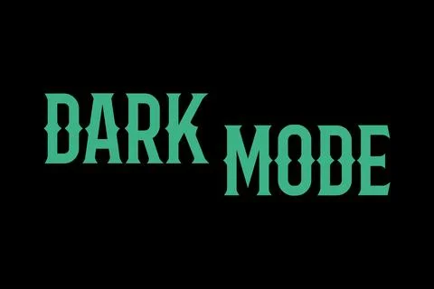 Dark Mode text on black background Illustrazione stock