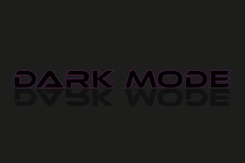 DARK MODE text on gray background. Black Text dark mode with reflected text Stock-Illustration