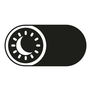 Dark mode toggle switch activating night theme Illustrazione stock