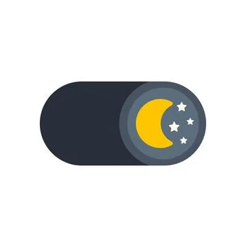 Dark mode toggle switch with moon and stars 스톡 일러스트