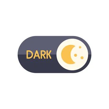 Dark mode toggle switch with moon icon for interface Illustrazione stock
