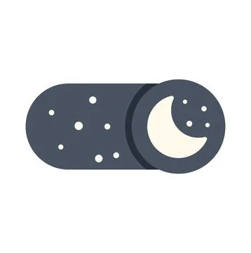 Dark mode toggle switch with moon and stars Illustrazione stock