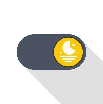 Dark mode toggle switch for night setting user interface Stock Illustration