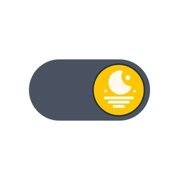 Dark mode toggle switch for night theme setting Illustrazione stock