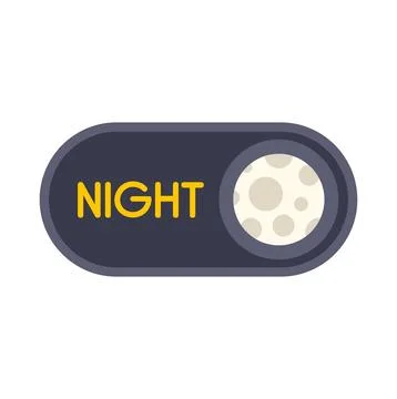 Dark mode toggle switch for night theme interface Stock Illustration