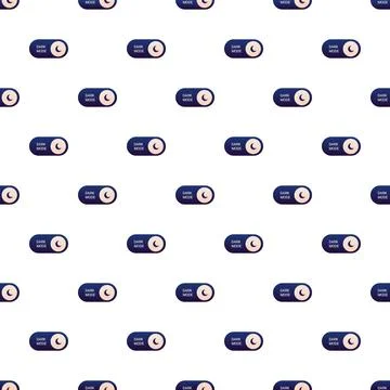 Dark mode toggle switch seamless pattern for ui design イラスト素材