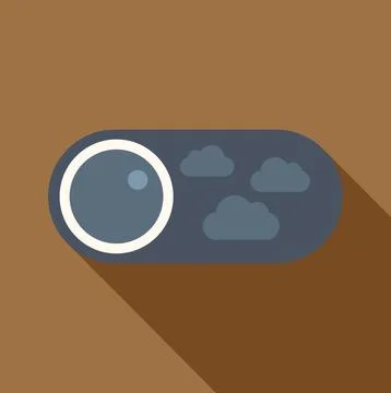 Dark mode toggle switch showing cloudy night weather Illustrazione stock