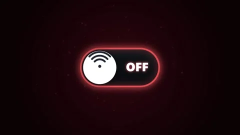 Dark Mode Wi-Fi Toggle Switch ON OFF Connection Loop Stock Footage 346744922