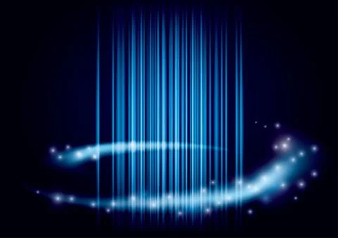 Dark modern blue abstract vector background laser light Stock Illustration