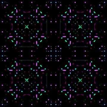 Dark Modern Geometric Seamless Pattern Mosaic Stock Illustration