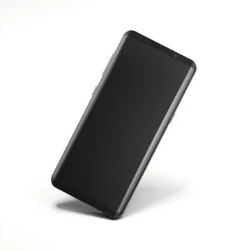 Dark modern smartpone isolated. 3d rendering Ilustração Stock