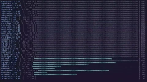 Dark modern terminal install horizontal Vidéo 346307991