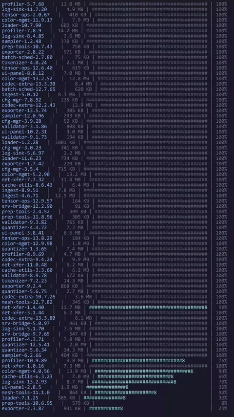 Dark modern terminal install vertical Stock Footage 347606683