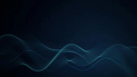 Dark monochromatic wave lines flow in a seamless loop Stock Footage 341665631