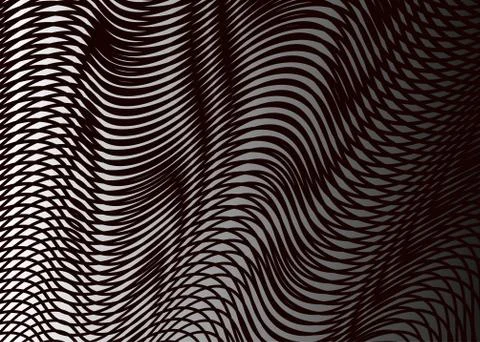 Dark monochrome abstract gradient background with moire and shadow effect. Stock Illustration