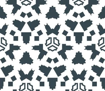 Dark monochrome color angular abstract geometric seamless pattern. Illustrazione stock