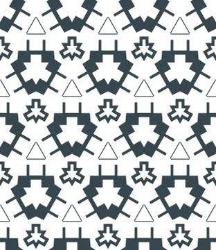 Dark monochrome color angular abstract geometric seamless pattern. Illustrazione stock