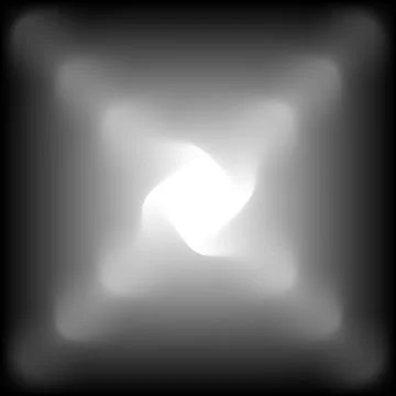 Dark monochrome geometric pattern with black square and white star. Modern 3d Stock Illustration