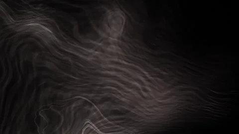 Dark Monochrome Liquid Smoke Waves Abstract Fractal Motion Graphics Stock Footage 346155106
