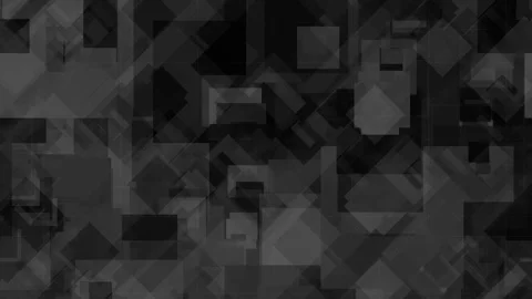 Dark monochrome pattern of overlapping squares, seamless and modern aesthetic Stock Footage 345375848
