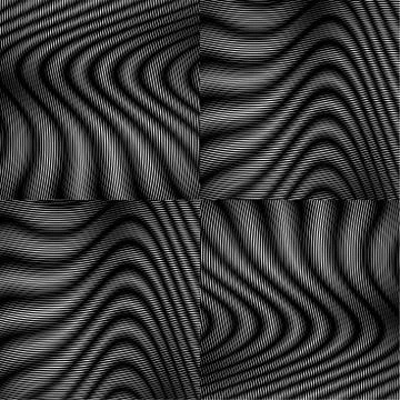 Dark monochrome seamless abstract linear background. Stock Illustration