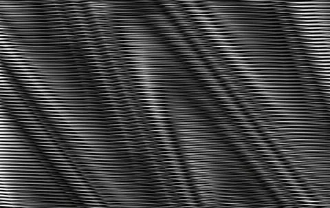 Dark monochrome zigzag abstract texture with diagonal striped forms. Illustrazione stock