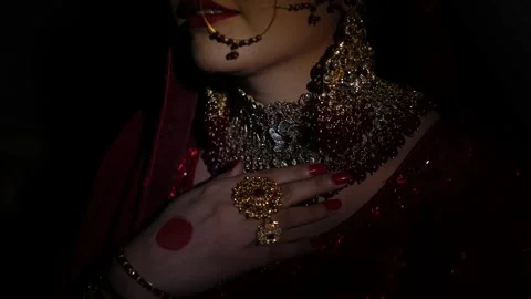 Dark Mood Bride Wedding Bed Shoot Cinematic Clip Stock Footage 337371602