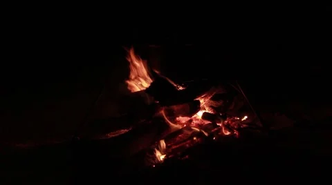 Dark moody bonfire Stock Footage 45410881