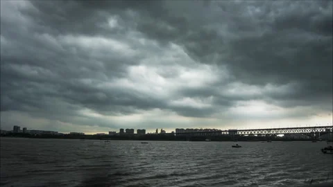 Dark Moody Bridge Timelapse Video stock 247795026