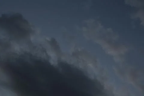 Dark Moody Clouds in Evening Sky 库存照片