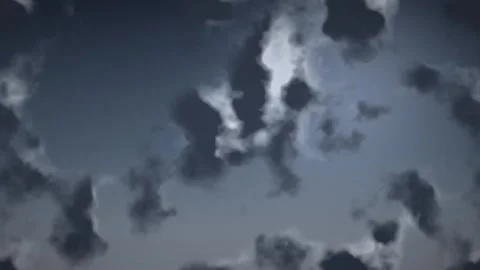 Dark Moody Clouds Moving Across Night Sky Motion Background Video stock 347964808
