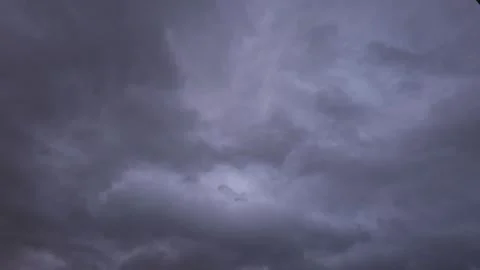 Dark Moody Rain Clouds Timelapse, 4K Cinematic Stormy Sky Stock Footage 332397819