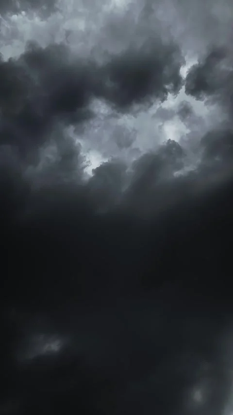 Dark moody storm cloud formations drifting overhead TIMELAPSE Video stock 315632912