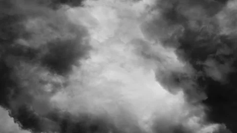 Dark moody storm clouds swirling in sky dramatic weather atmosphere footage. Stock Footage 337807836
